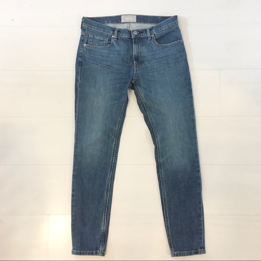 Everlane mid rise skinny jeans - mid blue